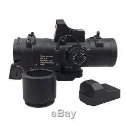 Tactical 1x-4x+HD400 Fixed Dual Purpose Optical Scope With Mini Red Dot Sight