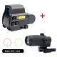 Tactical 3x Sight Magnifier Holographic Red Green Dot Sight Scope Qd 20mm Mount