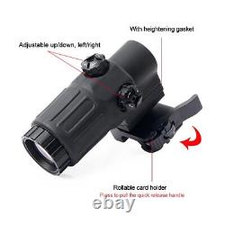 Tactical 3X Sight Magnifier Holographic Red Green Dot Sight Scope QD 20mm Mount