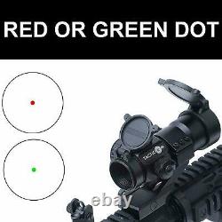 Tactical Gun Reflex Dot Sight Scope Optic Rifle Shotgun Red Green Cantilever Mou