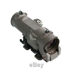 Tactical Riflescope 1x-4x Fixed Dual Optical Scope Red illuminated Red Dot Sight