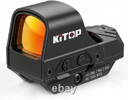 Tactics Red Dot Reflex Sight Multi-Reticle with2 MOA Dot&65 MOA Circle Shake Awake