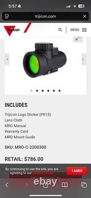 Trijicon MRO 1x25 Red Dot Sight Giesle Pic Mount