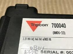 Trijicon Rmr Type 1 Red Dot Sight 3.25 Moa Adj Red Dot 70040 Rm06 Good Condition