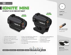 Truglo Ignite Mini Compact Tactical 22mm Red Dot Sight 2 MOA