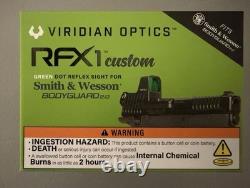 VIRIDIAN Green Dot Optic RFX1 3moa Bodyguard 2.0 S&W 380 ACP Auto Smith & Wesson