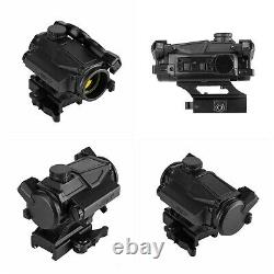 VISM Dual Power Battery + Solar Red Dot Rifle Sight Quick Detach Picatinny Mount