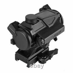 VISM Dual Power Battery + Solar Red Dot Rifle Sight Quick Detach Picatinny Mount