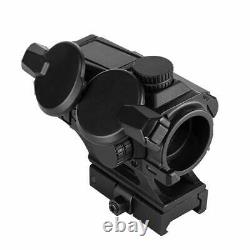 VISM Dual Power Battery + Solar Red Dot Rifle Sight Quick Detach Picatinny Mount