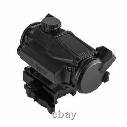 VISM Dual Power Battery + Solar Red Dot Rifle Sight Quick Detach Picatinny Mount