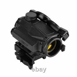 VISM Dual Power Battery + Solar Red Dot Rifle Sight Quick Detach Picatinny Mount