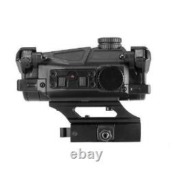 VISM Dual Power Battery + Solar Red Dot Rifle Sight Quick Detach Picatinny Mount