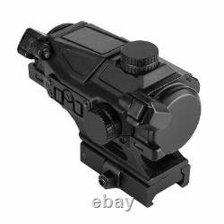 VISM Dual Power Battery + Solar Red Dot Rifle Sight Quick Detach Picatinny Mount