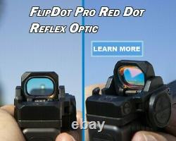 VISM FlipDot Pro Red Dot Sight for Glock Models Handgun Reflex Flip-Up Sight BLK