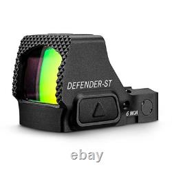 VORTEX Defender-ST 6 MOA Micro Red Dot Sight with Men's Black Flexfit Cap, L/XL