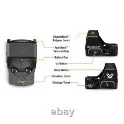 VORTEX Defender-ST 6 MOA Micro Red Dot Sight with Men's Black Flexfit Cap, L/XL