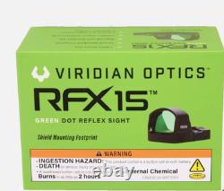 Viridian Optics RFX15 Green Dot Reflex Sight 3 MOA, Shake Awake 981-0019 NEW