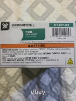 Vortex Crossfire II Solar 2 MOA Red Dot Sight Black (CF2-RD2-SLR)