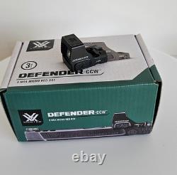 Vortex Defender-CCW 3 MOA Micro Red Dot Sight for Handgun, Mounting Kit