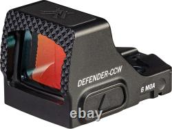 Vortex Defender-CCW Red Dot Sight 1x25mm, 6 MOA Reticle, Black, DFCCW-MRD6