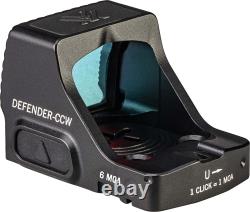 Vortex Defender-CCW Red Dot Sight 1x25mm, 6 MOA Reticle, Black, DFCCW-MRD6