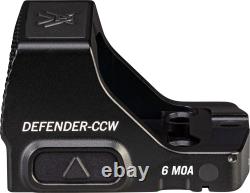 Vortex Defender-CCW Red Dot Sight 1x25mm, 6 MOA Reticle, Black, DFCCW-MRD6