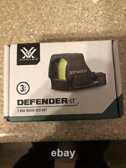 Vortex Defender-ST 3 MOA Red Dot Sight Shake Awake Auto Shutoff DFST-MRD3