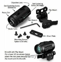Vortex Micro 3x Magnifier with Quick Release Flip Mount V3XM copy