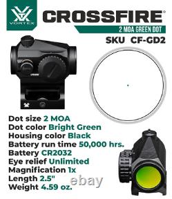 Vortex Optics Crossfire Green Dot 2 MOA CF-GD2