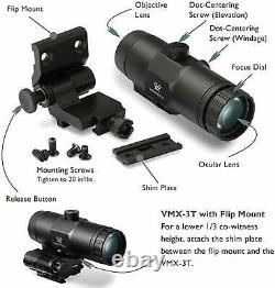 Vortex Optics Crossfire Red Dot Sight CF-RD2 3X Magnifier Built-in Flip Mount