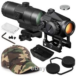 Vortex Optics Crossfire Red Dot Sight CF-RD2 & 3X Magnifier withFree CF Hat Bundle