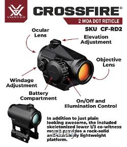 Vortex Optics Crossfire Red Dot Sight CF-RD2 & 3X Magnifier withFree CF Hat Bundle