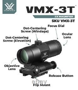 Vortex Optics Crossfire Red Dot Sight CF-RD2 & 3X Magnifier withFree CF Hat Bundle