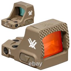 Vortex Optics Defender-CCW 3 MOA Micro Red Dot Tan with Patriot Sky Badge Camo Cap