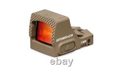 Vortex Optics Defender-CCW 3 MOA Micro Red Dot Tan with Patriot Sky Badge Camo Cap