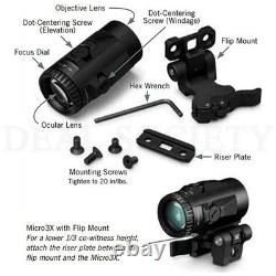 Vortex Optics Micro 3x Red Dot Sight Magnifier with Quick-Release Mount