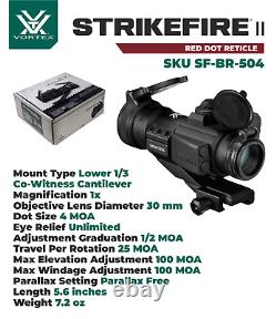 Vortex Optics Strikefire II 4 MOA Red Dot Sight and Vortex Free Hat Black Bundle