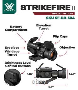Vortex Optics Strikefire II 4 MOA Red Dot Sight and Vortex Free Hat Black Bundle