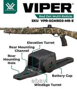 Vortex Optics Viper Enclosed Micro Multi-Reticle Red Dot Sight VPR-SGMRD3-MR-E