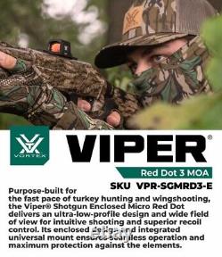 Vortex Optics Viper SG Enclosed Micro Red Dot Sights, 3 MOA Red Dot withFree CFHat