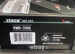 Vortex Venom Bright Red Dot 6moa Vmd-3106 + Free Picatinny Rail Mount & Battery